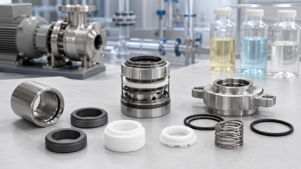 Mechanical seal material selection for corrosive chemical pump applications